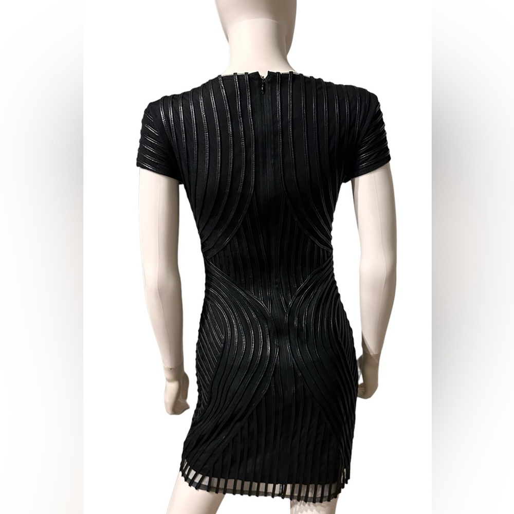 Parker Fabiana Leather Detail Mini Dress Size S - Picture 3 of 5